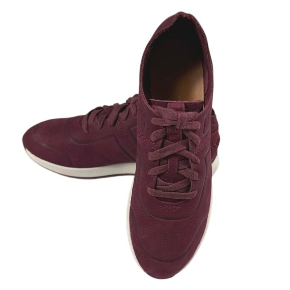 UGG Zayne Low Oxblood Leather‎ Sneakers Womens 8 Low Top Trainers 1109539